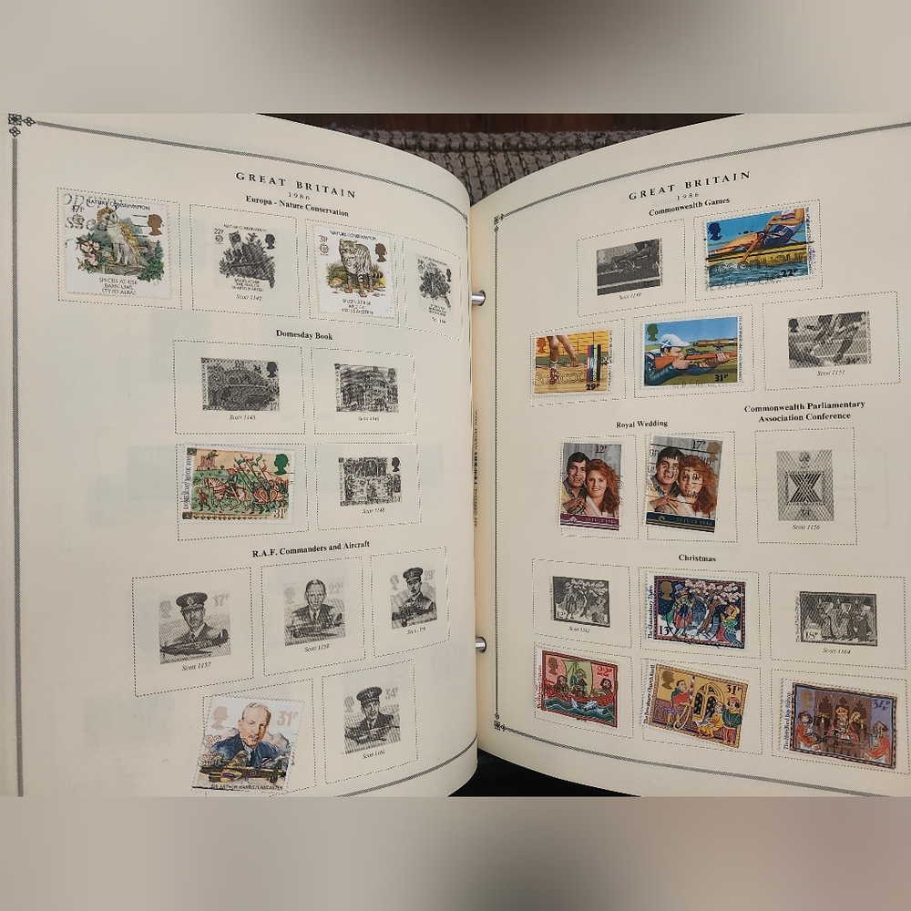 Vintage Stamp Collection Scott International Supplement 22A and 22B Through 1986